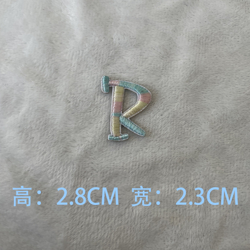 Wholesale Colorful 26 English letters embroidered patch